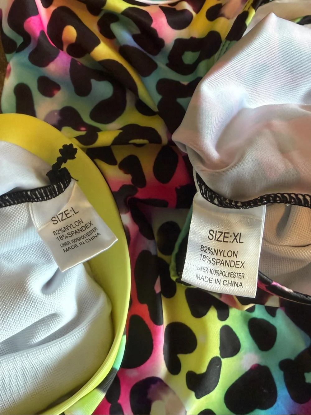 Neon Rainbow Leopard Tank Tankini & Boy Shorts Swim Set